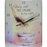 Pendulum metal cream coffe pin up coffee cup clock