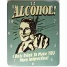 pendule metal alcohol horloge alcool deco cuisine horloge