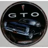 plaque pontiac gto noir ronde tole deco garage affiche metal