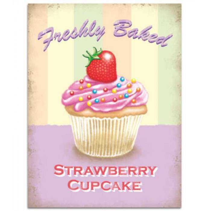 Plaque Gateau Strawberry Cupcake Aux Fraises Deco Cuisine