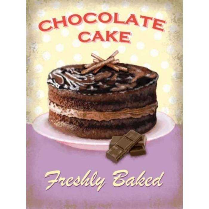 Plaque Gateau Chocolate Cake Affiche Tole Metal Salon The