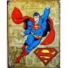 plaque superman sur fond marron tole deco affiche metal