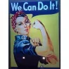 plaque we can do it rosie la riveteuse 70x50cm tole deco us