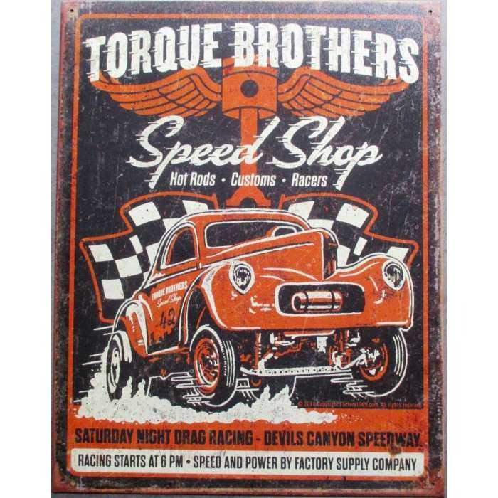 Hot Rod Plate Willys Torque Brothers Willys Piston Tole Pub