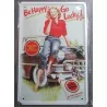 plaque pin up lucky strike tole deco bar cigarette pub affic