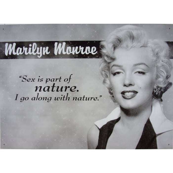 Plaque Marilyn Monroe Sex Is Part Of Nature Tole Pin Up Usa Free Nude Porn Photos 