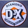 Diamon enamelled plate DX gasoline deco bar dinner loft usa