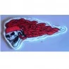 patch crane bandeau a flammes ecusson tete de mort