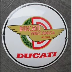 mini plaque emaillée ducati meccanica moto tole email deco garage