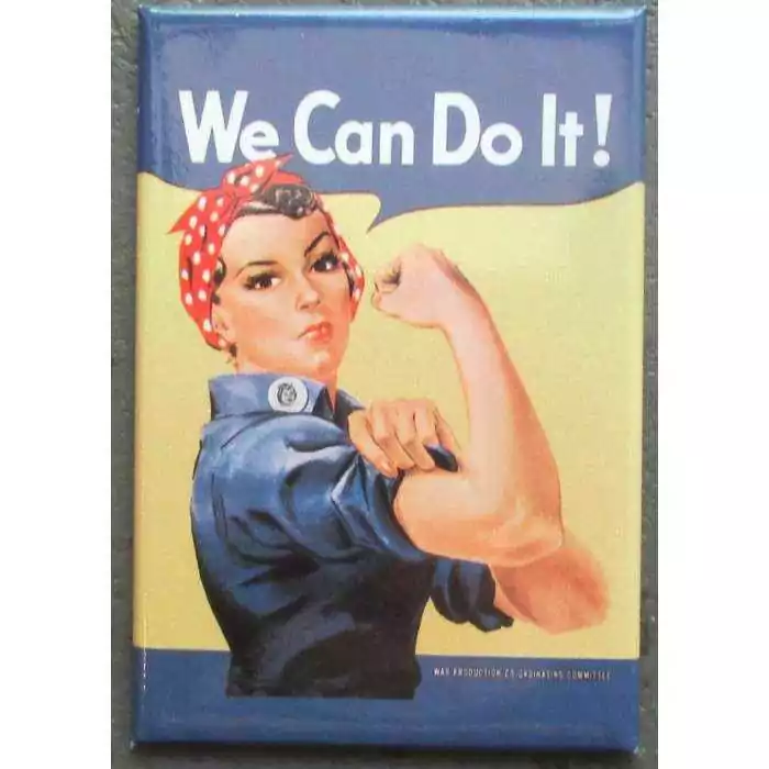 Affiche publicité vintage guerre We Can Do It! Rosie the Riveter