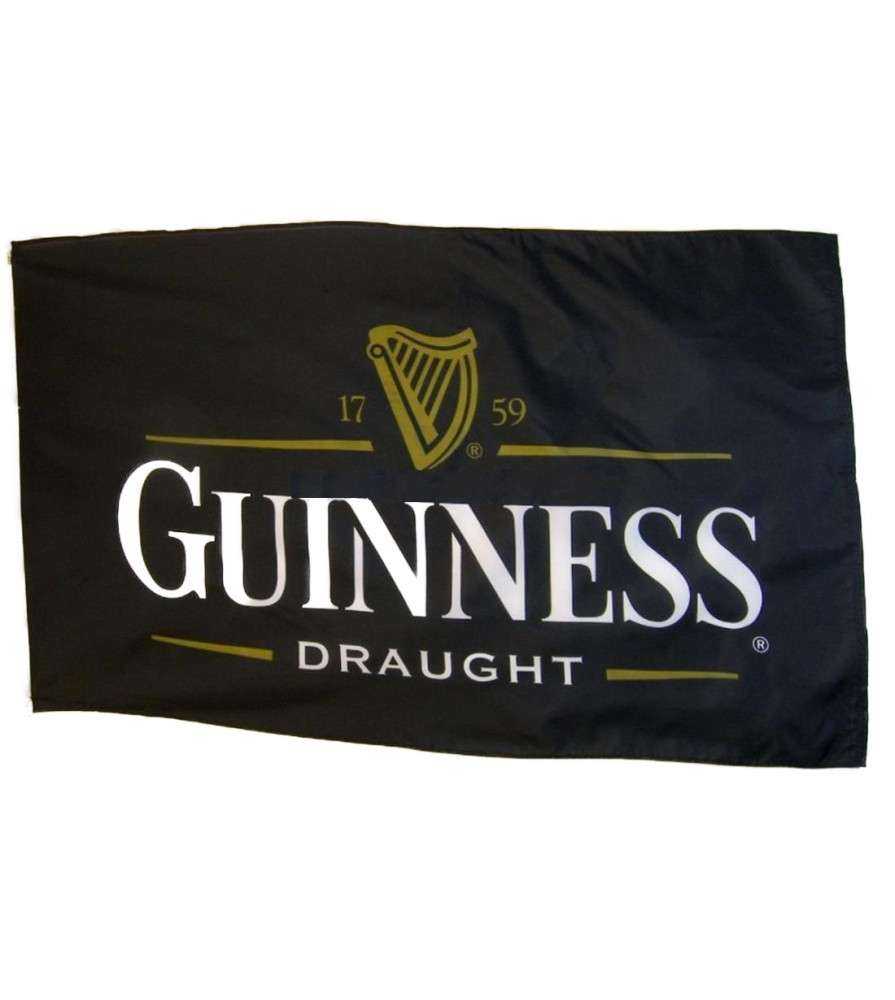 Flag beer Guinness Draught black nylon 150x90 cm flag french