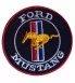 patch ford mustang round badge thermo-adhesive car