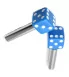 Light blue white dot door latches (x2) auto universal dice