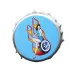 badge capsule pin up et roue a flammes style annee 50 rétro