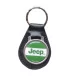 Key ring metal leather jeep green white 4x4 auto usa military